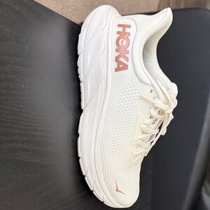 Hoka Women's White and Red Sneakers